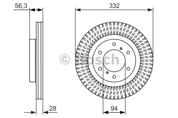 Тормозной диск BOSCH 0986479782