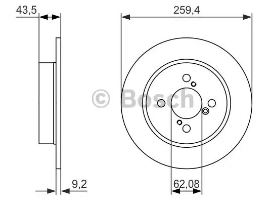 Тормозной диск BOSCH 0986479792
