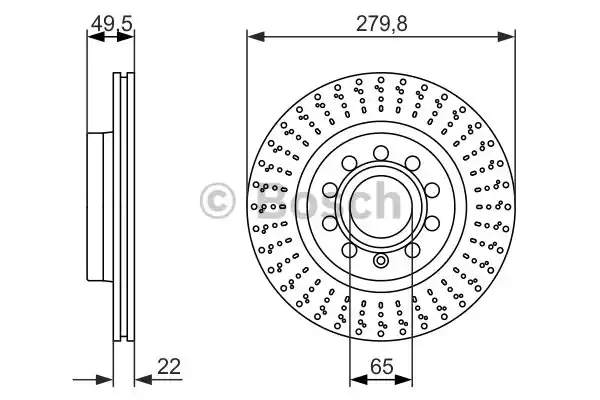 Тормозной диск BOSCH 0986479940