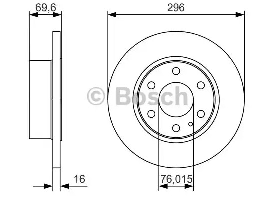 Тормозной диск BOSCH 0986479A51