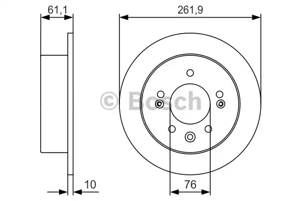 Тормозной диск BOSCH 0986479R09