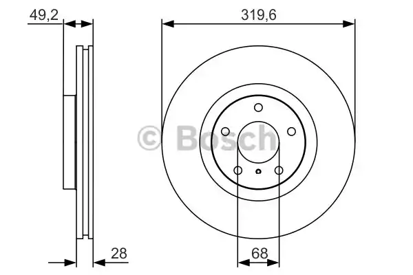 Тормозной диск BOSCH 0986479R22