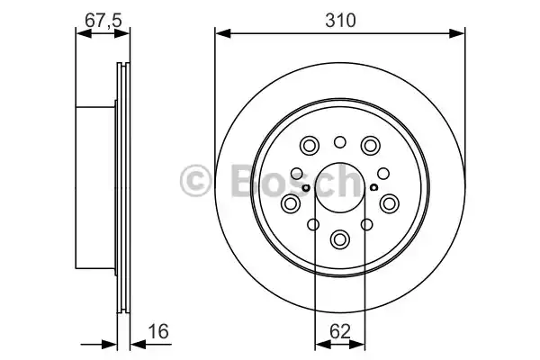 Тормозной диск BOSCH 0986479R25