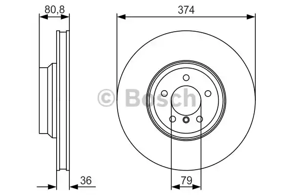Тормозной диск BOSCH 0986479R35