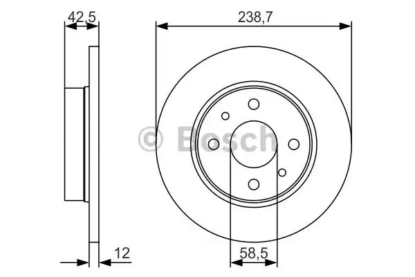 Тормозной диск BOSCH 0986479R61