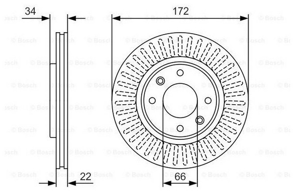 Тормозной диск BOSCH 0986479R63