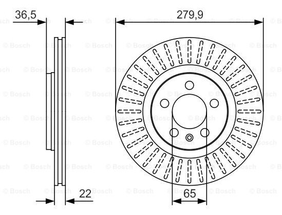 Тормозной диск BOSCH 0986479R68