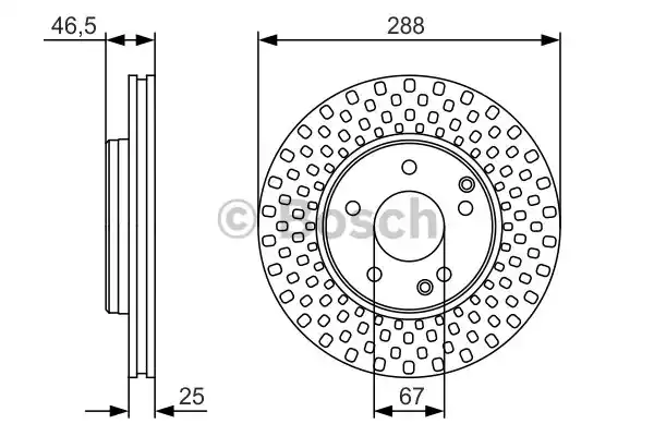 Тормозной диск BOSCH 0986479R69