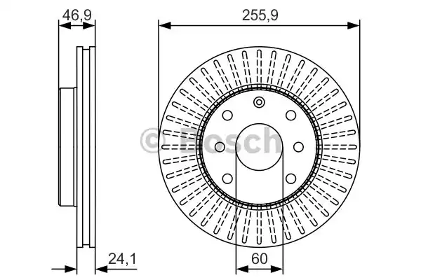 Тормозной диск BOSCH 0 986 479 R70