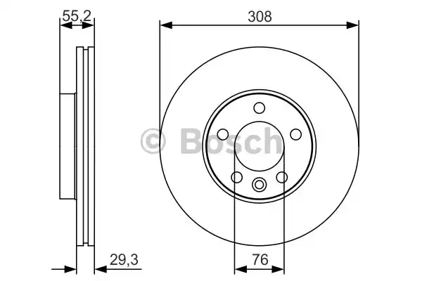 Тормозной диск BOSCH 0986479R84