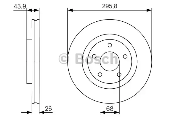 Тормозной диск BOSCH 0986479R89