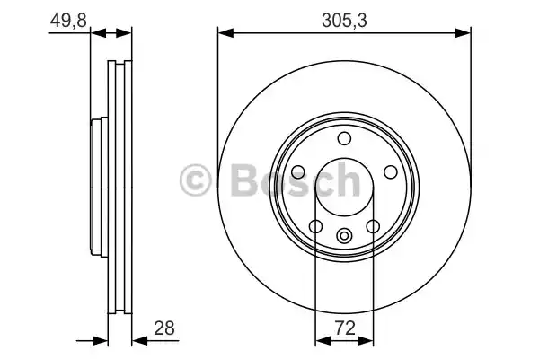 Тормозной диск BOSCH 0986479R93