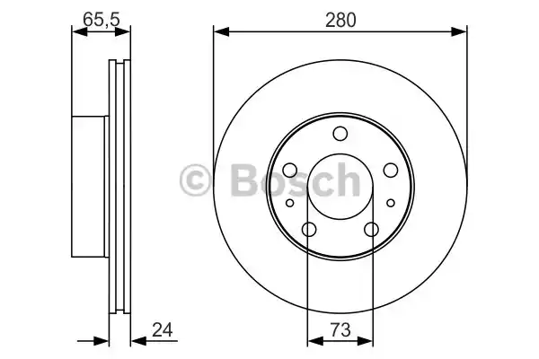 Тормозной диск BOSCH 0986479R98