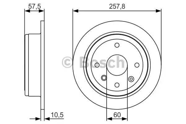 Тормозной диск BOSCH 0986479S08