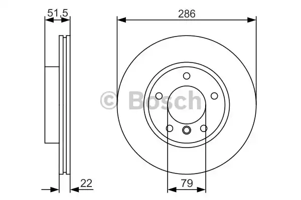 Тормозной диск BOSCH 0986479S10