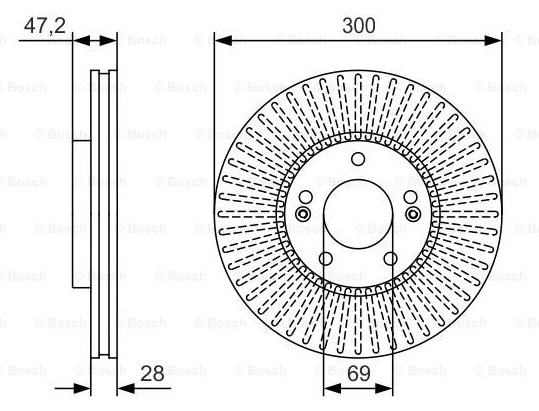 Тормозной диск BOSCH 0986479S14