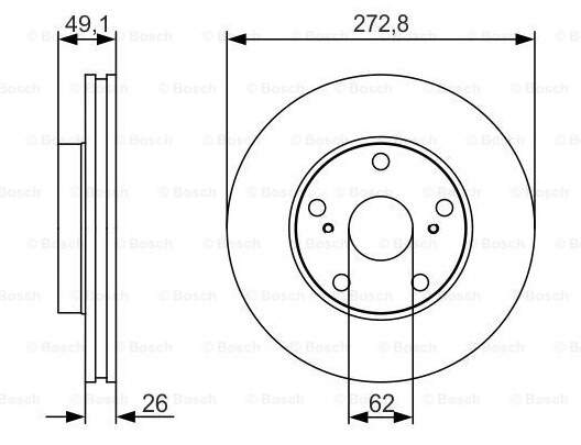 Тормозной диск BOSCH 0986479S16