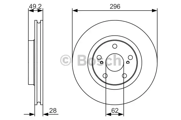 Тормозной диск BOSCH 0986479S22