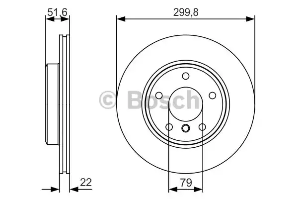 Тормозной диск BOSCH 0986479S32