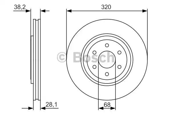Тормозной диск BOSCH 0986479S35