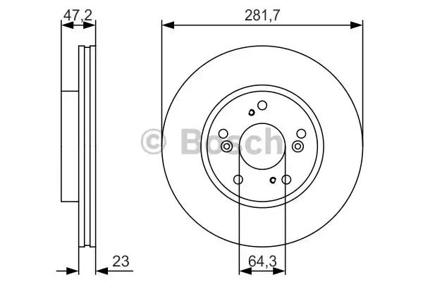 Тормозной диск BOSCH 0986479S47