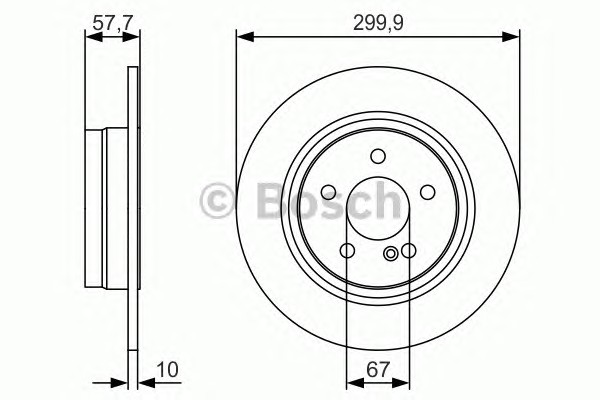 Тормозной диск BOSCH 0986479S92
