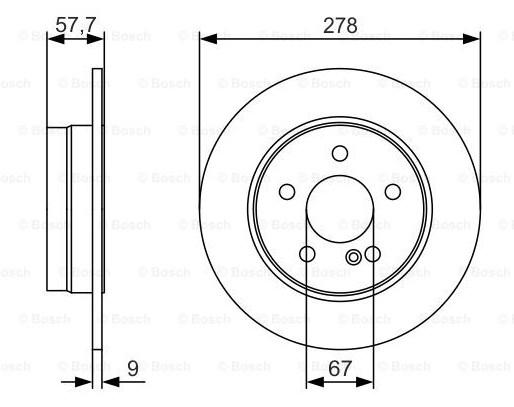 Тормозной диск BOSCH 0986479S96