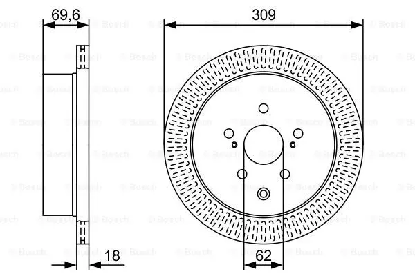 Тормозной диск BOSCH 0986479T57