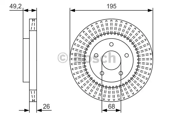 Тормозной диск BOSCH 0986479T99