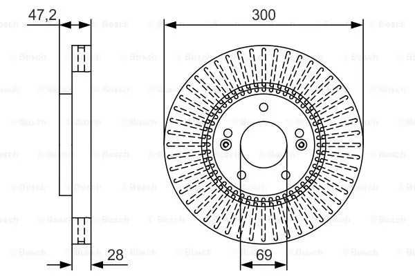 Тормозной диск BOSCH 0986479U43