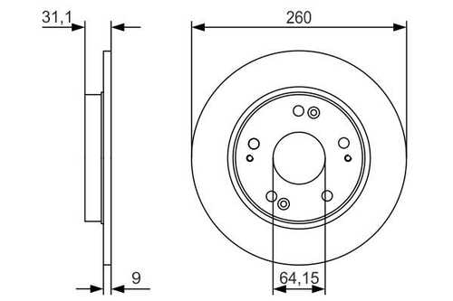 Диск тормозной BOSCH 0986479V21