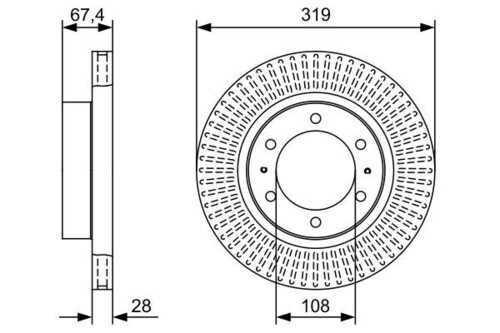 Тормозной диск BOSCH 0986479W47