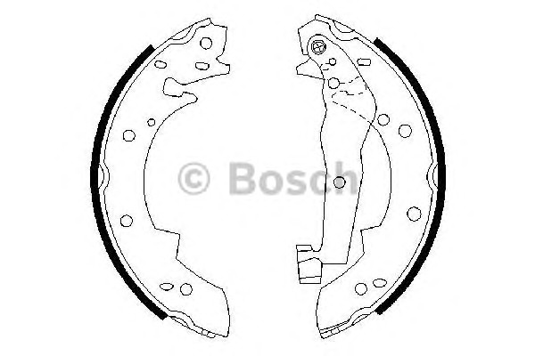 Комплект тормозных колодок BOSCH 0986487013