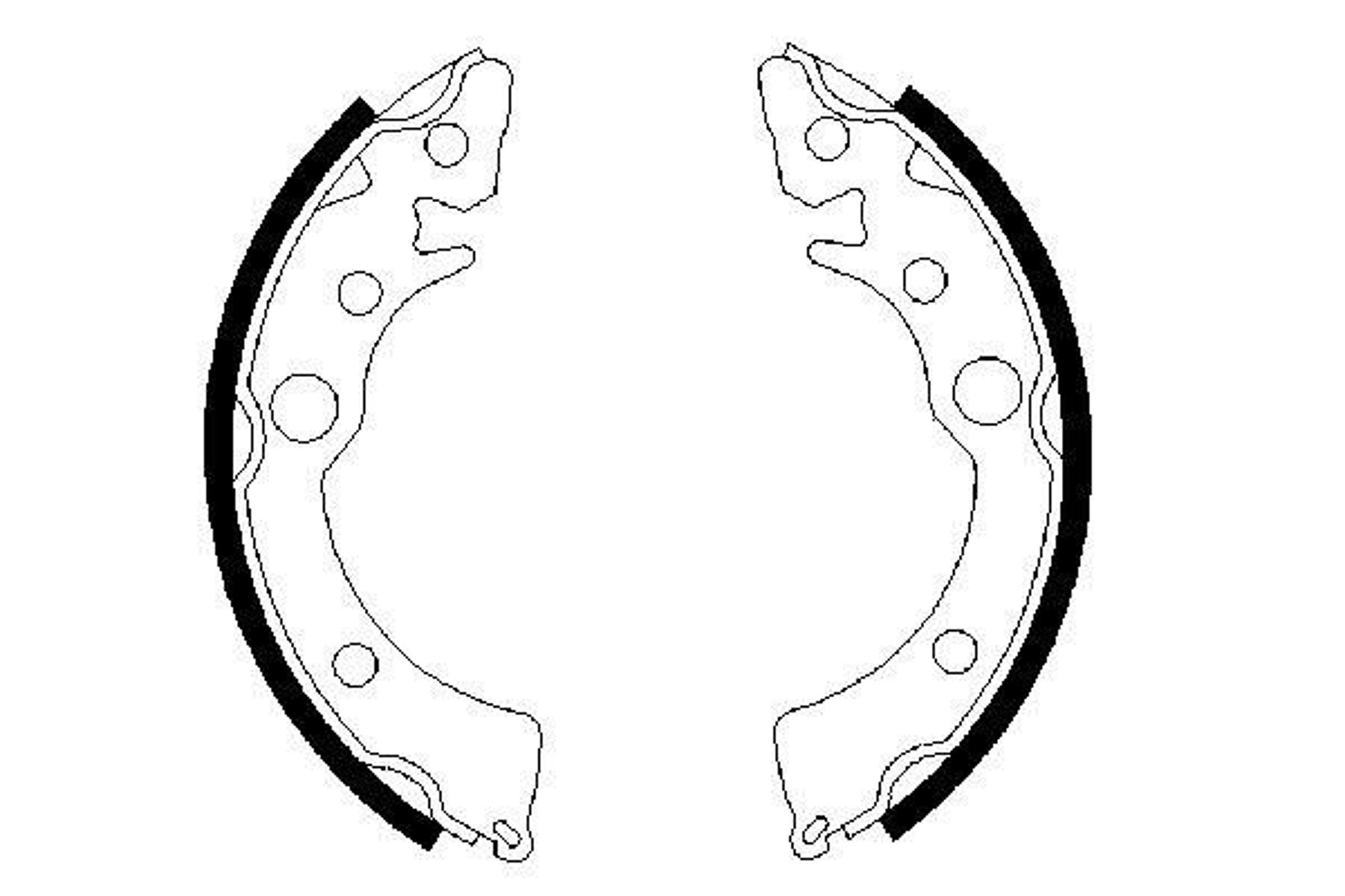 Колодки тормозные барабанные BOSCH 0986487233