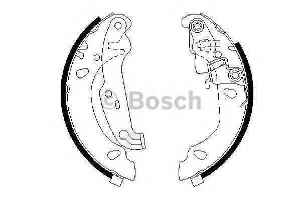 Комплект тормозных колодок BOSCH 0986487624