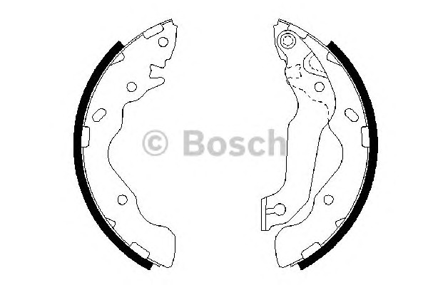 Комплект тормозных колодок BOSCH 0986487673