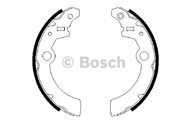 Колодки тормозные барабанные BOSCH 0986487676