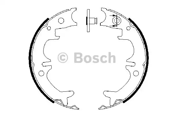 Комплект колодок стояночного тормоза BOSCH 0986487680