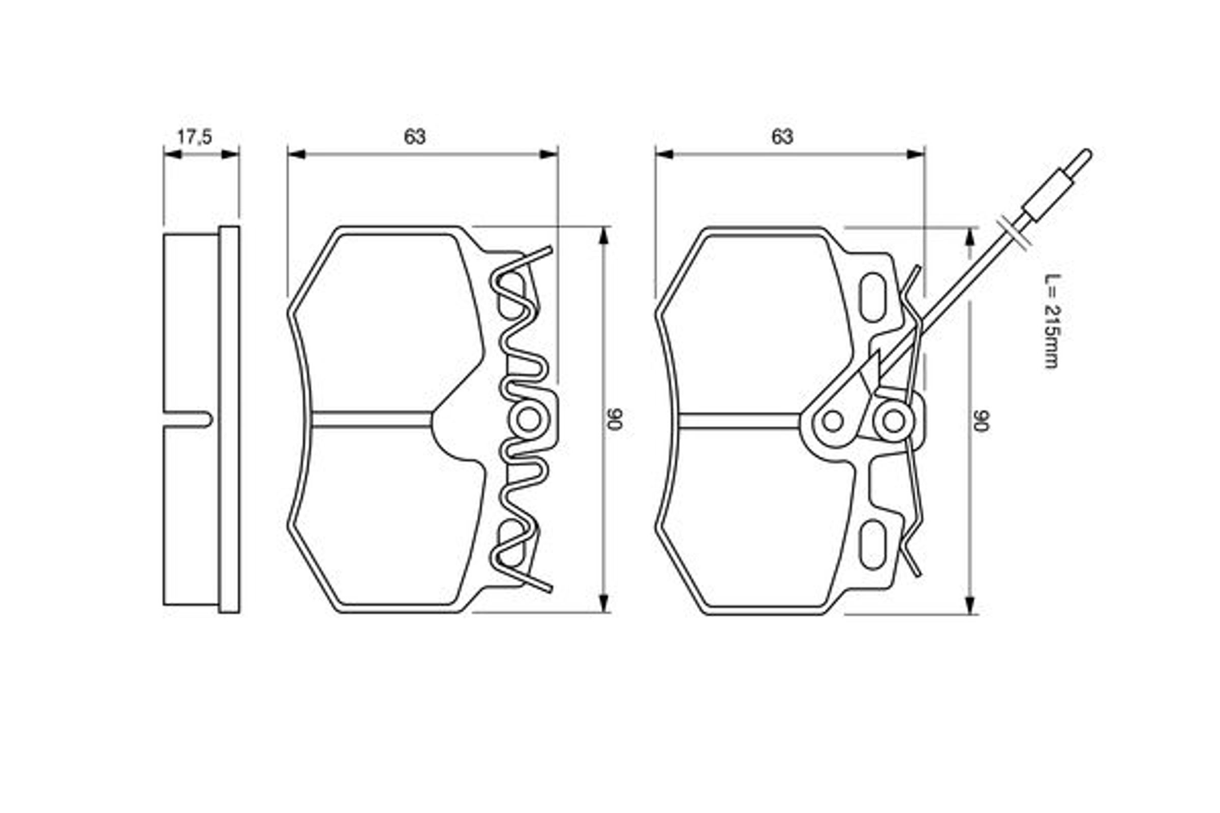 Колодки тормозные дисковые BOSCH 0986490800