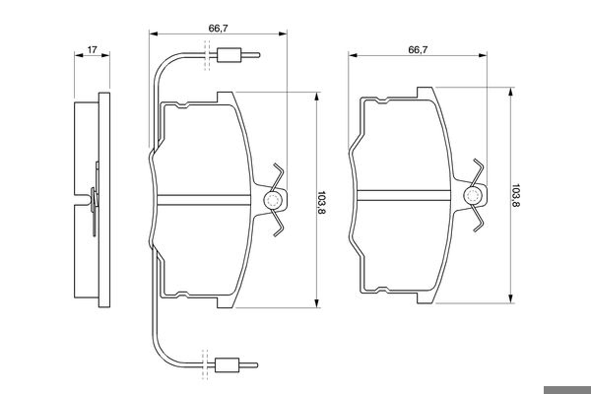 Колодки тормозные дисковые BOSCH 0986490930