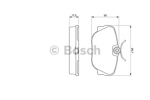 Комплект тормозных колодок дискового тормоза BOSCH 0986491730