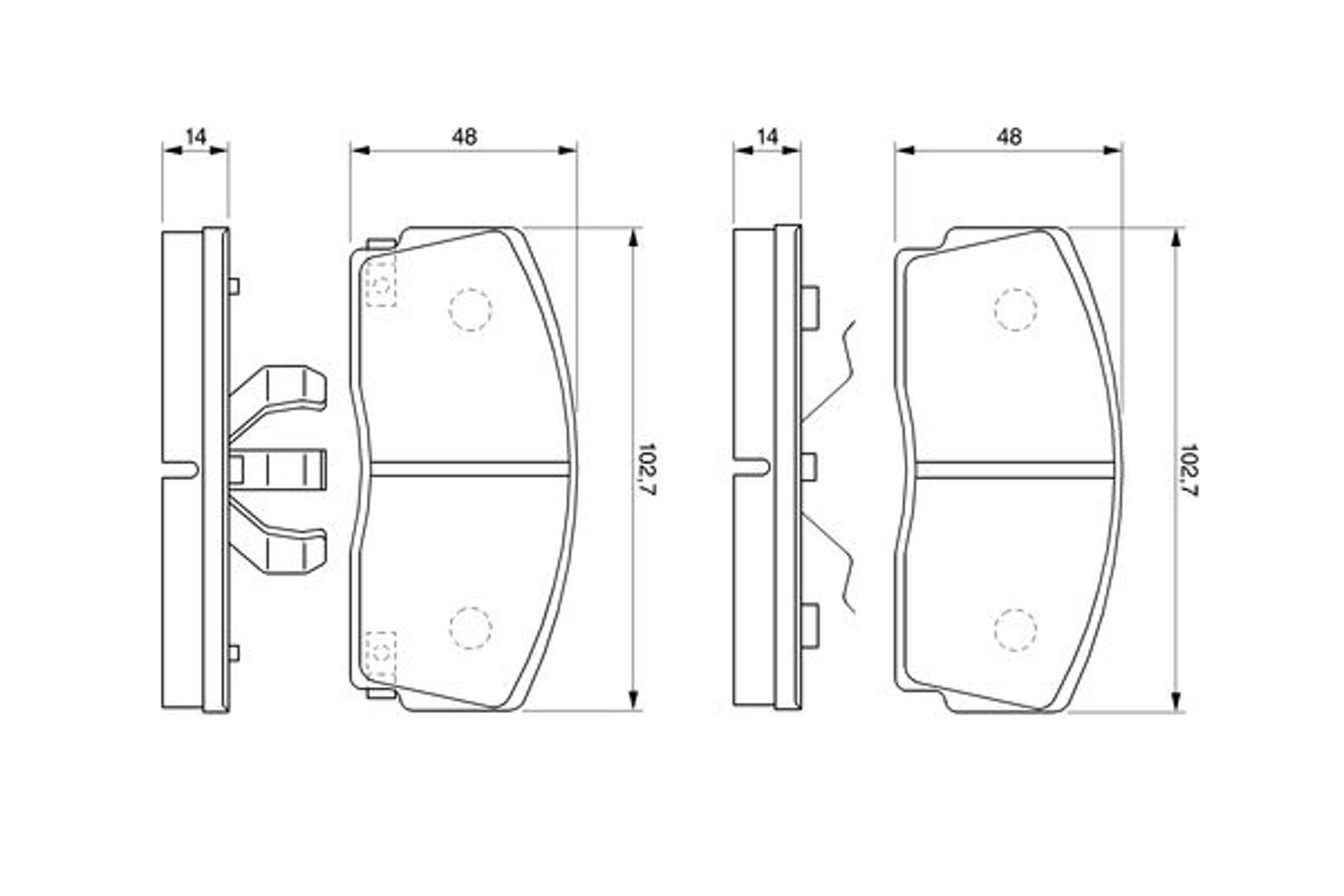 Колодки тормозные дисковые BOSCH 0986493390