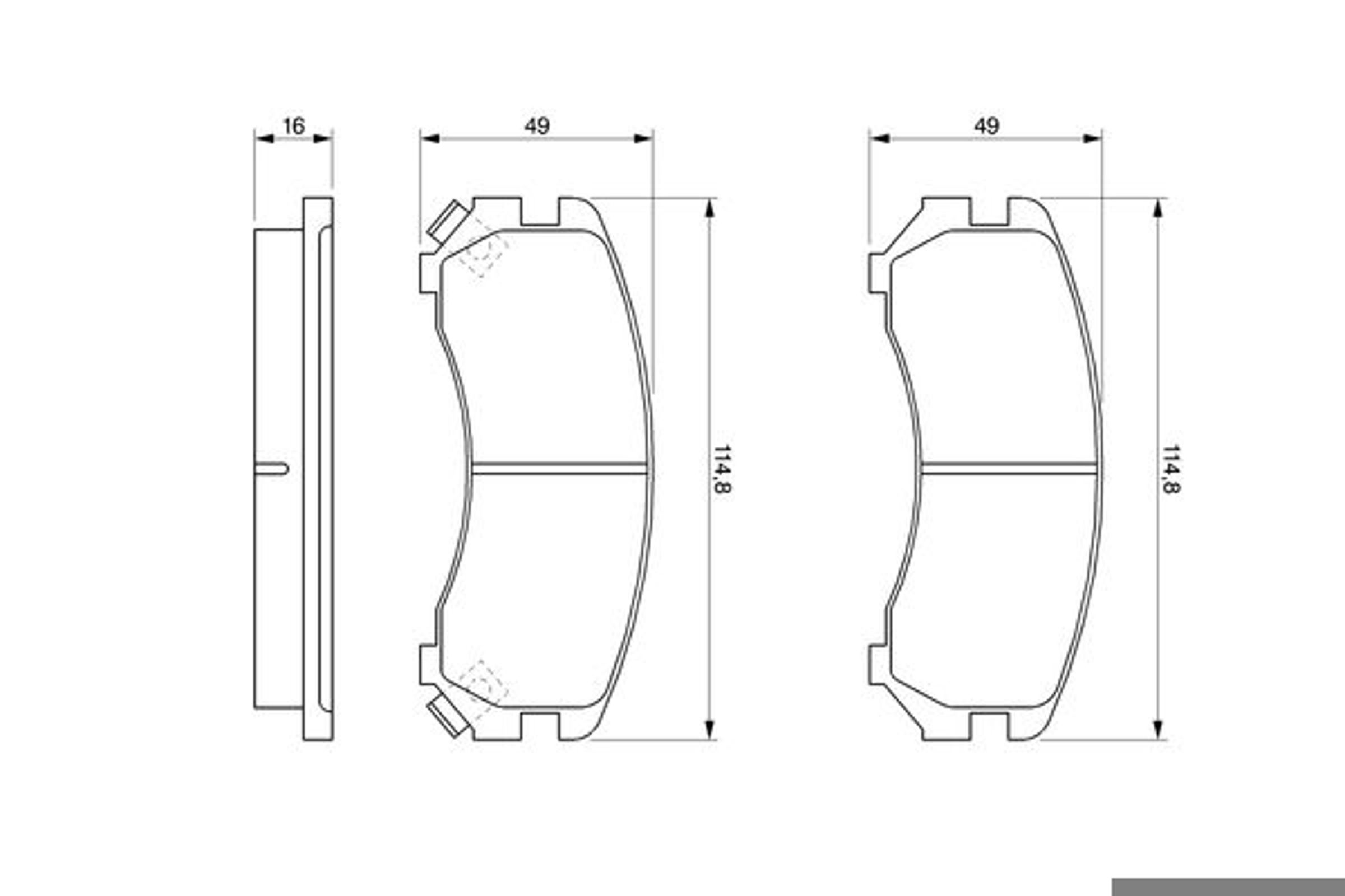 Колодки тормозные дисковые BOSCH 0986493450