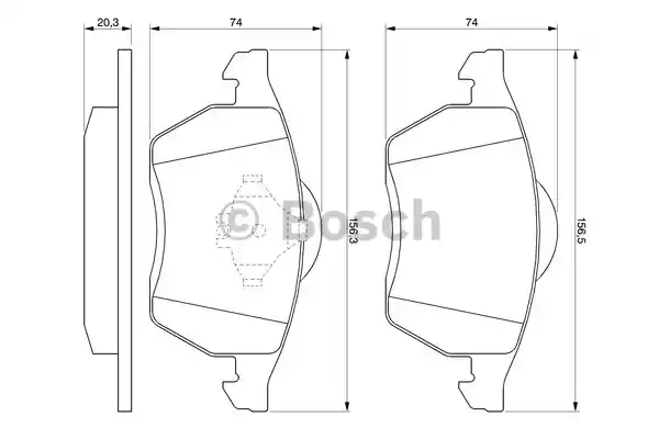 Комплект тормозных колодок дискового тормоза BOSCH 0986494003