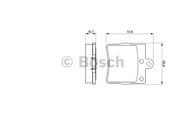 Комплект тормозных колодок дискового тормоза BOSCH 0986494016