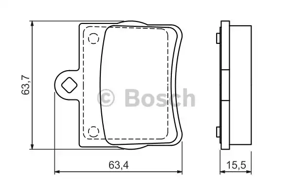 Комплект тормозных колодок дискового тормоза BOSCH 0986494017