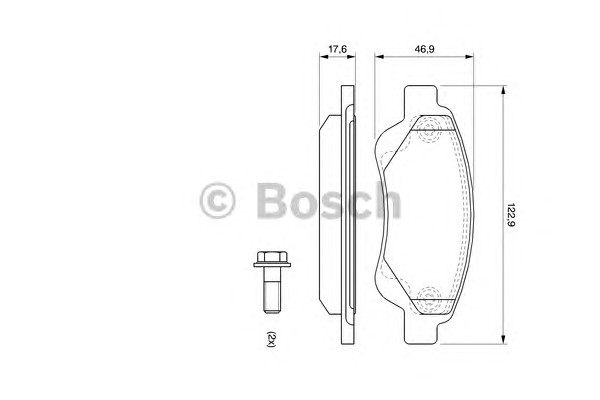 Комплект тормозных колодок дискового тормоза BOSCH 0986494065