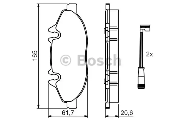 Комплект тормозных колодок дискового тормоза BOSCH 0986494081