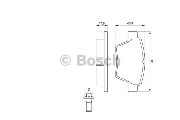 Комплект тормозных колодок дискового тормоза BOSCH 0986494099