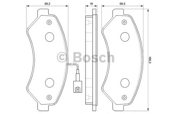 Комплект тормозных колодок дискового тормоза BOSCH 0986494109